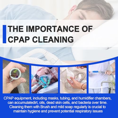 CPAP Cleaning Kit, CPAP Cleaner & CPAP Hose Cleaner Brush for CPAP Machine | CPAP Tube and Mask Cleaning Brush,CPAP Accessorie Supplies，CPAP Hose Cleaner Brush，Universal Fit For 15mm & 22mm CPAP Tubes