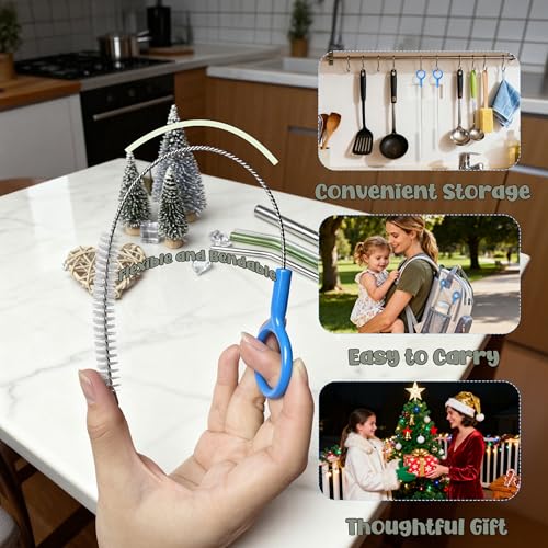 Straw Cleaner Brush,Extra Long Straw Cleaning Brushes with Nylon Bristles,Straw Brush Cleaner for Reusable Straws, Baby Bottles, Tumblers, Sippy Cups and Narrow Tube.