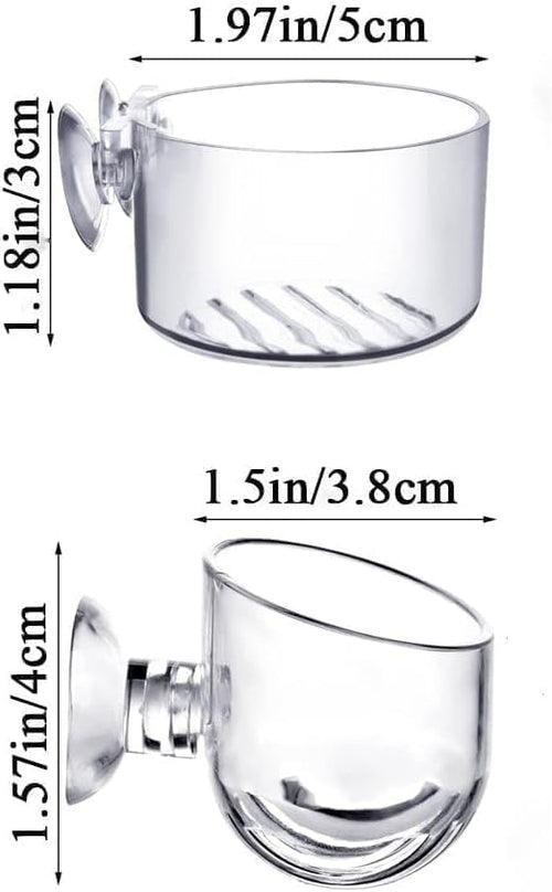 2 Pcs Aquarium Plant Pot, Glass Fish Tank Plants Holder Aquarium, Decoration Plants Cup with Suction Cups for Fish Tank Plants Aquatic, Planters and Container Accessories