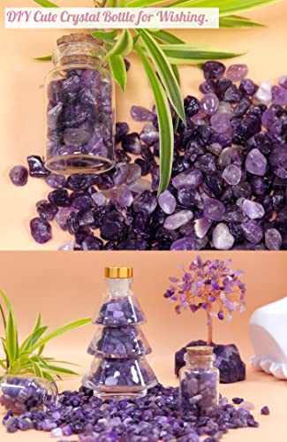 Amethyst Healing Crystal Chips Bulk Gemstones Sets Tumbled Chips Crushed Stones Crushed Crystals Natural Rocks for Fountain Rocks Decoration Reiki Energy Balancing Meditation Aquarium Gravel 0.44lb - color: Amethyst, size: 0.44 Pound