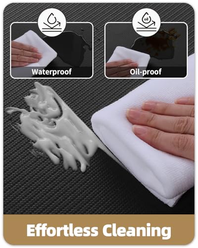 Color&Geometry 0.71" Extra Thick Anti Fatigue Cushion Kitchen Floor Mat,Easy Clean, Water & Oil Proof, Non Slip, Foam Padded Runner Rug for Front Sink,20"x 47" Black (2.0 Version) - color: Black, size: 47"L x 20"W x 0.7"Th