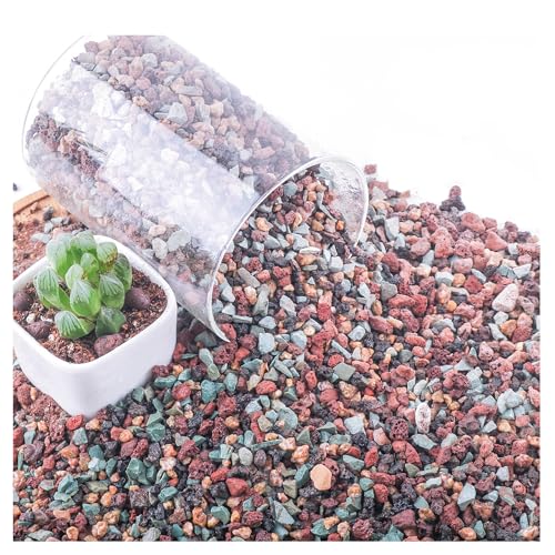 5lb Mix Horticultural Lava Rock Pebbles Pumice Potting Soil Amendment Succulent Cactus Bonsai Gritty Rock Decorative Gravel Plant Drainage Volcanic Rock for Aquarium Fairy Gardening Top Dressing - color: Mix Pebbles, size: 5LB