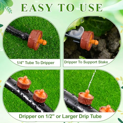 30Pcs 3 GPH Pressure Compensating Irrigation Drippers, Watering Spot GPH Dripper Drip Emitters Heads Constant Flow Outlet Heads for 1/4 Inch Irrigation Tubing for Garden Irrigation System - color: 3 GPH 30PCS