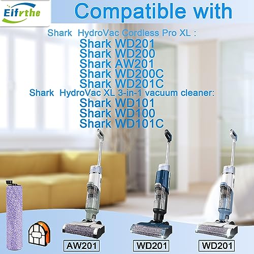 WDB1F2 Replacement Brushroll & Filte Bundle for Shark HydroVac WD101 WD201 WD100 WD200 AW201 WD200C WD201C WD101C AW261 wd160 XL 3-in-1 vacuum cleaner, compare parts WDB1, WDB2, WDFF1, WDFF2, WDB1F2 - color: WD200(3+1+5)
