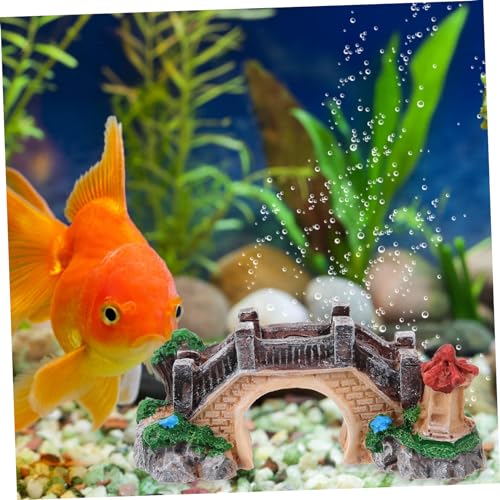Simulation Bridge Decor for Fish Tank Aquarium Ornament Beautifully Crafted Tiny Bridge for Landscape for Aquatic Decoration Lifelike Design