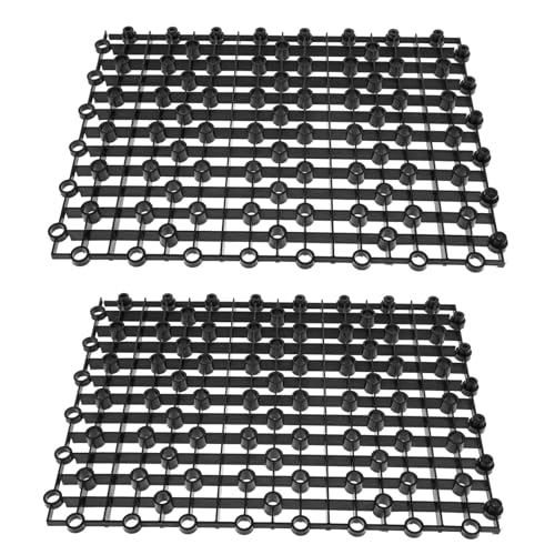 2pcs Aquarium Divider Filtering Plate Easy to Install Fish Tank Accessory for Bottom Isolation and Prevention Suitable for Freshwater Tanks - color: Black