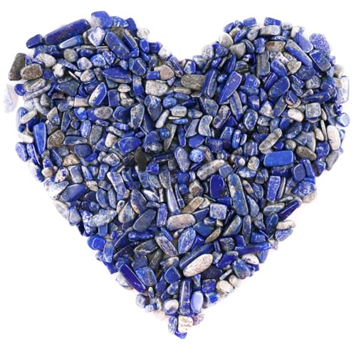 WAYBER 1 Lb/460g Deep Blue Lapis Lazuli Pebbles Irregular Decorative Stones Natural Crystal Rock Gravel for Aquarium/Fish Turtle Tank/Succulent Plants/Air Plants Decoration (Fill 0.9 Cup) - color: Deep Blue, size: 1 Pound
