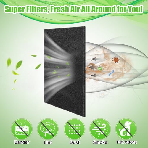 15.7" x 59" Extra Large Cuttable Air Conditioner Filters - Cut to Fit Carbon Pad Air Purifier Filters, Washable Reusable Foam Pad Pre Filter Roll for Air Filters AC Window Unit Charcoal Sheet - size: 15.7" x 59" x 0.3"