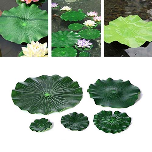 Garneck 10pcs Pool Lotus Leaves Artificial Floating Foam Lotus Leaves Lily Pads Fake Foliage Decoration for Pond Pool Aquarium Fish Artificial Leaf Tank Foam