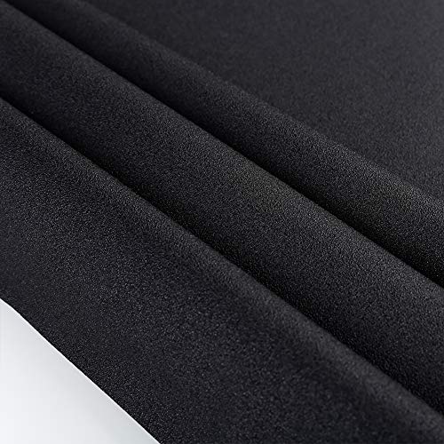 Total Blackout Window Film 100% Light Blocking Non Adhesive No Residue Removable Opaque Static Cling Privacy Glass Tint for Home Bedroom Darkening Heat Control (17.5 in x 6.56 Ft)