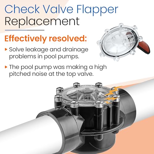 Pool Check Valve Covers 7056 Fits for Zodiac Jandy Check Valve 7235, 7236, 7305, 7511, 7512, Replacement Pool Pumps Valves Flapper Assembly with Screw (2 Pack)