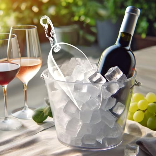 Amazing Abby - Elsa - Plastic Ice Scoops (6-Piece Set), Plastic Utility Scoops, 5/12/24-Ounce Capacity, BPA-Free, Food-Grade, Shatter-Proof, Perfect for Home and Commercial Use - style: 5/12/24 oz, 6-Piece Set