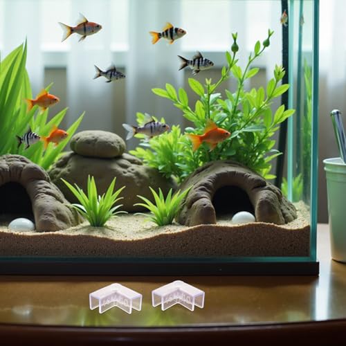 25pcs Aquarium Corner Guards for 10mm Glass Tank Plastic Edge Protectors with 90 Degree L-Shaped Design for Safety and Fish Tank Glass Edge Protection