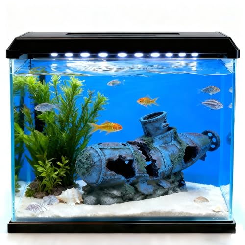 Fish Tank Decoration - Sunken Ship Aquarium Decoration Fish and Shrimp Aquatic Pets can Rest and Hide in Caves (Type-a) - color: Type-a