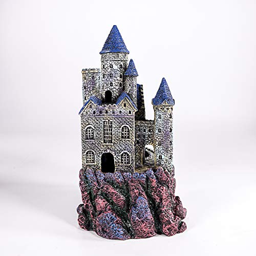Penn-Plax Age-of-Magic Wizard’s Castle Aquarium Décor – Resin for Freshwater and Saltwater Fish Tanks – Large (RRW8) - size: Large