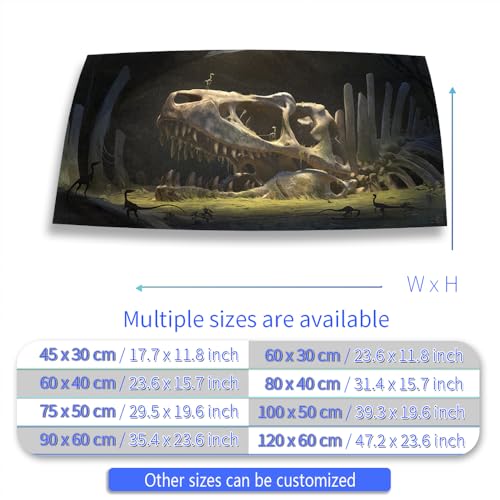 Aquarium Background Stickers - Dinosaur, Skull, Teeth - Fish Tank Reptile Terrarium Decor Poster (45 x 30 cm / (17.7 x 11.8 inches)) - size: 45 x 30 cm / (17.7 x 11.8 inches)