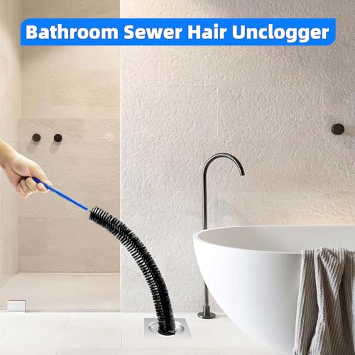 Flexible Cleaning Tool,Bendable Sewer Drain Brush, Long Pipe Cleaner for Home Kitchen Sink, Shower and Tub Hair Clogs