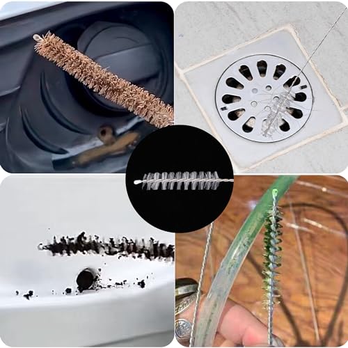 Flexible Drain Brush-Extra Long Pipe Inner Nylon Cleaner Tool for Cleaning Plumbing/Refrigerator/Sink Tube 150cm/59inch (2 PCS) - color: 2 Pcs