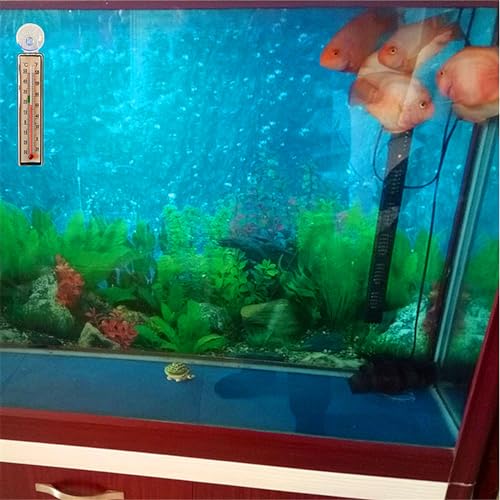 Liquid-in-Glass Aquarium Thermometer for Fishtank Accurate Floating Laboratory - color: Yellow stick waterpr