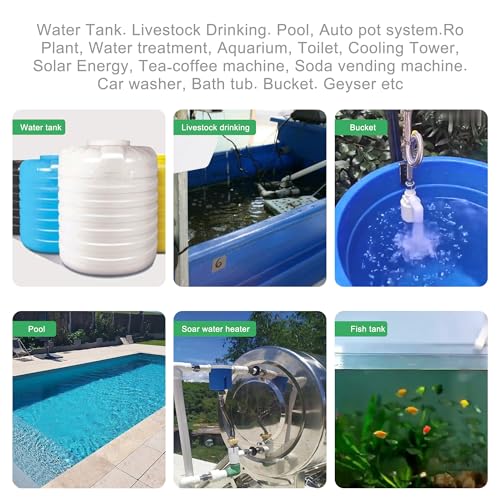 2Pcs Automatic Water Level Control Valve - Inside Type, Float Valve for Water Tank, Solar Energy, Auto Pot, Aquarium (3/4" Side) - style: 3/4" Side
