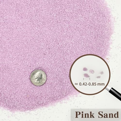 FANTIAN 20 lbs Pink Sand, Decorative Sand for Aquarium, Fish Tank, Candle, Vase Filler, Wedding Ceremony, Arts Crafts and Bowl Fillers - color: Pink, size: 20 LB