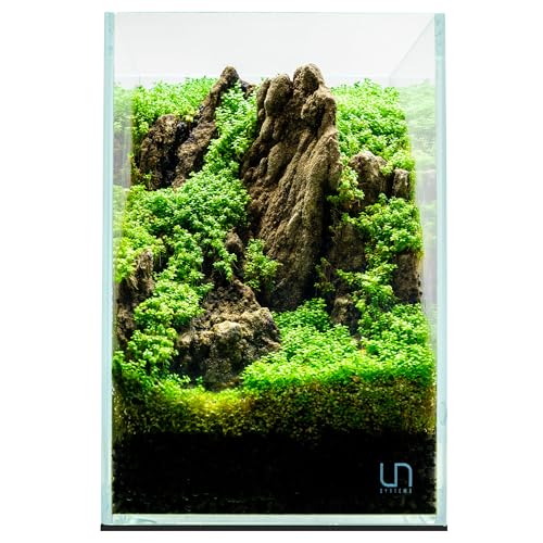 UNS Ultra Clear Rimless Tank - 10.6GAL | 40.5L - 11.81x11.81x17.71 | 30x30x45 CM, 5mm Glass Thickness, Leveling Mat Included - Low Iron, High Clarity Fish Tank w/ 45° Mitered Edge - [30T] - size: [30T] - 10.6 Gal - 11.81 x 11.81 x 17.71 in