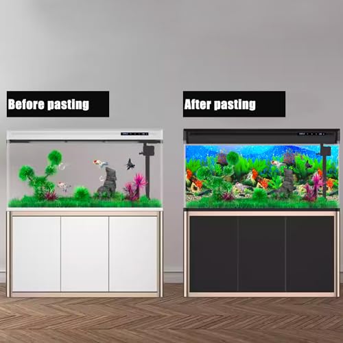 Lainrrew Aquarium Background Poster HD, Dual-Sided Water Plants & Fish Tank Landscape, 16"x40", Vivid Marine Life, Waterproof Scenery, Easy to Install, Durable Tank Decor (Type7) - color: Type7