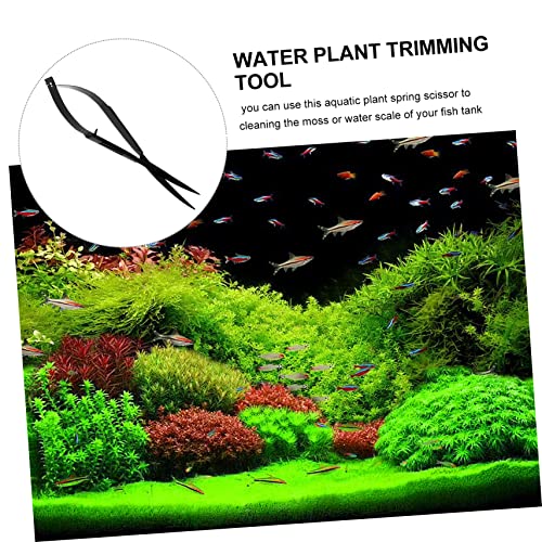 Garneck Aquarium Plant Scissor Portable Aquatic Trimmer for Precision Aquascaping Ergonomic Design for Fish Tank Maintenance Water Grass Supply Tool