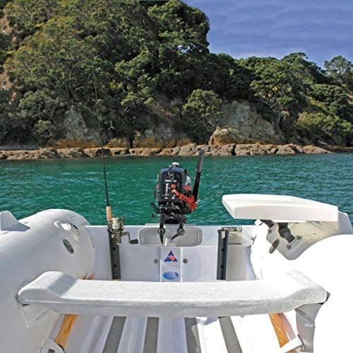 ISURE MARINE Fishing Rod Holder Bracket Wall Mounted Boat Side Mount Tool Holder Tube Links with Screws 2/3/4/6 Pole Tube (White/Black) - color: 2-Pole Black