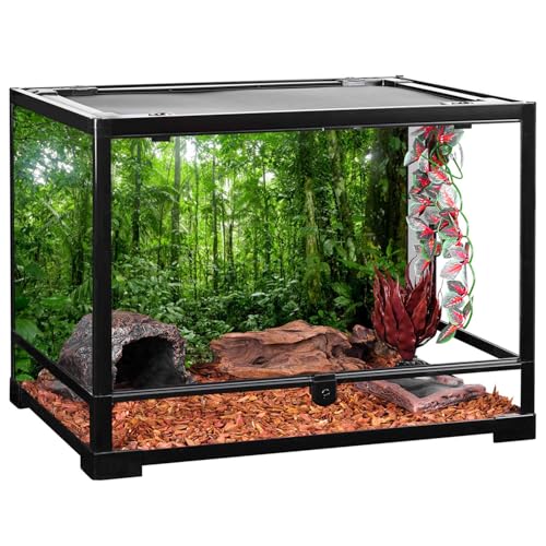 AWERT 36x24 inches Terrarium Background Tropical Aquarium Background Green Huge Tree Rainforest Reptile Habitat Background