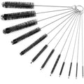 Straw Cleaner Brushes Sets, 12 Pieces 8.2 Inch Botthle Cleaning Brush and Nylon Tube Brush Brush Kit for Sippy Cup, Tumbler, Water Bottle, Drinking Straw (Black) - color: 8.2 Inch Black Cleaning Brushes