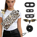 Bearded Dragon Leash and Carrier Sling, Super Soft Lizard Carrying Pouch, Adjustable Leather Wings Beardie Harness, Reptile Small Pet Snuggle Sling Bag Accessories for Outdoor Travel Walking Rest