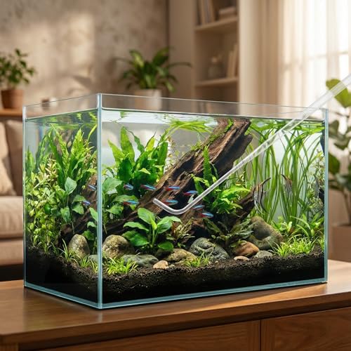 Blue 50ml Aquarium Coral Fish Feeder, 27.7IN Extra Long Turkey Baster, Aquarium Siphon Water Changer, Aquarium Cleaning Tools, Blue