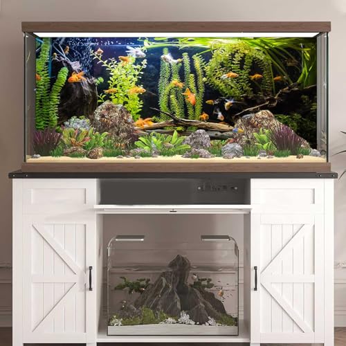 Aquarium Background, River Bed & Lake Tropical Undersea Tree Branch Aquatic Plant Fish Tank Background, 6 EVA Double-Sided Tapes 48x24 inches/120x60 - color: orange, size: 48"L x 24"W