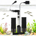 AQQA Electric Sponge Filter for Aquarium, Quiet USB Powered Fish Tank Sponge Filter for 15-55 Gal with Bio Ceramic Media, Shrimp Fry Safe Breeding Filter, Adjustable 360° Outflow, Submersible Filter