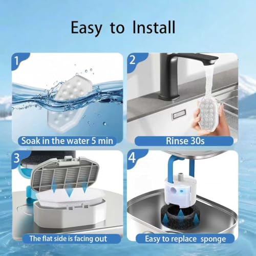 12Pack Cat Water Fountain Filters with 12 Pack Pre-Filter Sponges for 3.2L/108oz Stainless Steel Pet Water Fountain with Water Level Window
