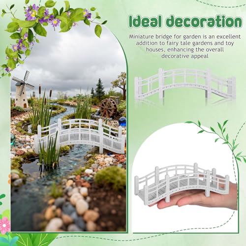 DOITOOL 2pcs Doll House Miniature Arch Bridge Vintage Micro Landscape Bridge Figurine for DIY Terrarium and Bonsai Garden Decor Fairy Tale Outdoor