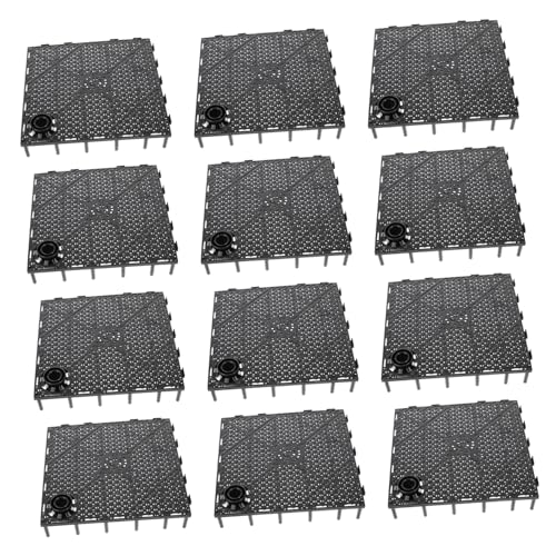 Totority 12Pcs Aquarium Fish Tank Bottom Filter Plates Separation Boards with Dense for Prevention and Strong Support Expandable Splicing Design for Freshwater and Saltwater Tanks