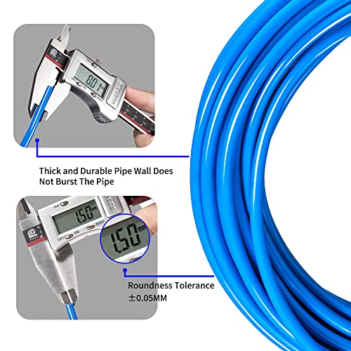 Pneumatic Tubing Blue PU Air hose Pipe Tube Kit 5/16 inch or 8mm OD 5mm ID 39.4ft/12 Meter for Air Line or Fluid Transfer - color: Blue, size: 8mm OD / 5mm ID × 12m