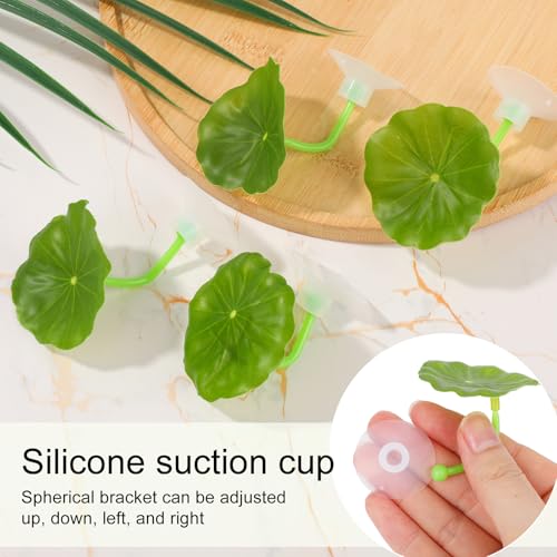 8pcs Betta Leaf Hammock Set, Soft Plastic Aquarium Decor Hideout with Suction Cups Fish Tank Resting Bed for Betta Fish Sleeping Hiding Playing Aquatic Plants Decor Accessories