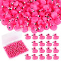 TOUCH TOP 100pcs Mini Flamingo Resin Ducks, Pink Figurine Tiny Animals Set Toy Bulk for Garden Lawn Decor DIY Craft Dollhouse Micro Landscape Fairy Party Gifts - style: Mini Flamingo