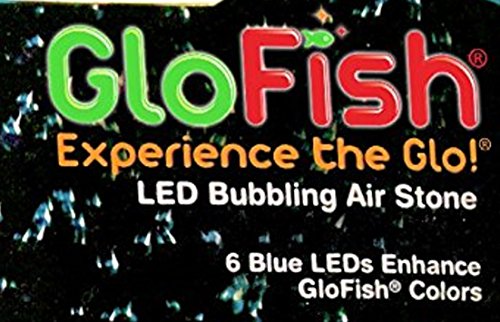 GloFish Blue LED Bubbler, Aquarium Lights with Air Stone for Fish Tanks 2.6-Inch x 4-Inch x 0.5-Inch (Pack of 2) - size: 2.6-Inch x 4-Inch x 0.5-Inch (Pack of 2)