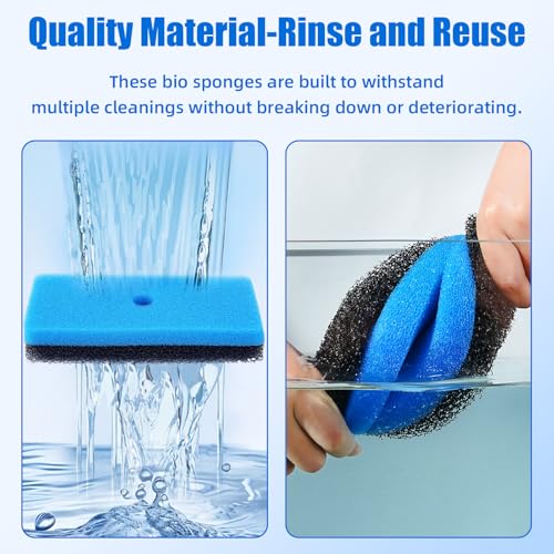 AQUANEAT Replacement Pond Filter Pads Compatible with TotalPond 52231 and 52229 Pond Filter Box Sponge Filter Media Pad for Outdoor Koi Fish (2pcs) - size: 2pcs