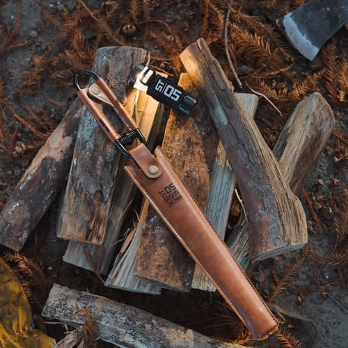 Fireplace Tongs Log Claw Tongs with Faux Leather Handle Cover Log Grabber Clamp Tool for Indoor & Outdoor Camping Campfire Fireplace Fire Pit(Black)