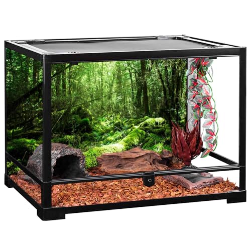 AWERT 48x24 inches Tropical Terrarium Background Rainforest Aquarium Background Green Tree Reptile Habitat Background Vinyl - size: 48x24in/120x60cm