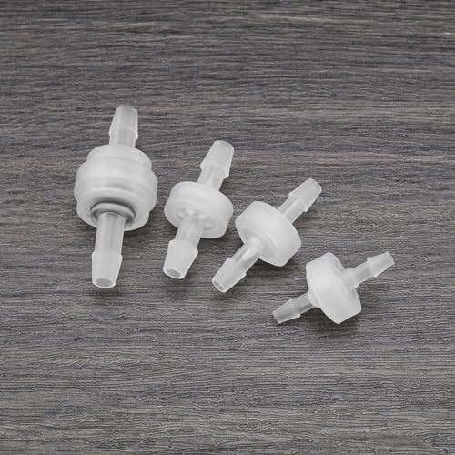 8Pcs 3mm 4mm 5mm 6mm Plastic Lnline Check Valve Set Oil and Ozone Resistant for Water Fuel Gas Liquid Air Fish Tank Chemical Industry