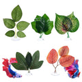 Betta Fish Plant Hammock - Aquarium Floating Leaf Decor with Suction Cup Beta Fish Hideout for Resting Simulating Habitat