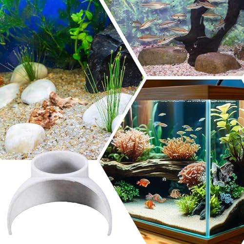 Aquarium Fish Tunnel – Corner Tank Cave Ornament, Unique Shrimp Hiding Spot | Shrimp Aquarium Decor Accessories, Fish Cave Tunnel Decorations for Aquatic Pets, Tank Play Area, Aquarium Setup - color: A