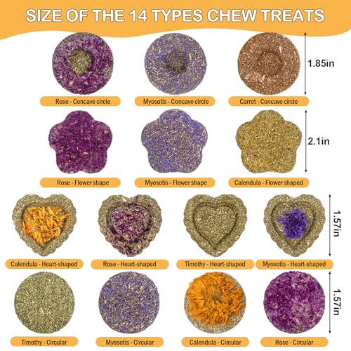 VESPRO 30PCS Guinea Pig Hay Food Natural Rabbit Chew Toys for Teeth，Hamster Toys, Bunny Chew Toys Timothy Hay Treats for Rabbits Chinchillas Rats, Small Animals Teeth Grinding - size: 1 Count (Pack of 30)
