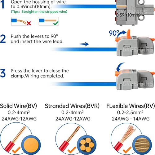 10Pcs Mini Electrical Wire Connectors, DIY Splicing into 4/6/8/9/10 Way Quick Connector Terminal Blocks (1 in 4 Out, Nylon) - style: 1 in 4 out, nylon
